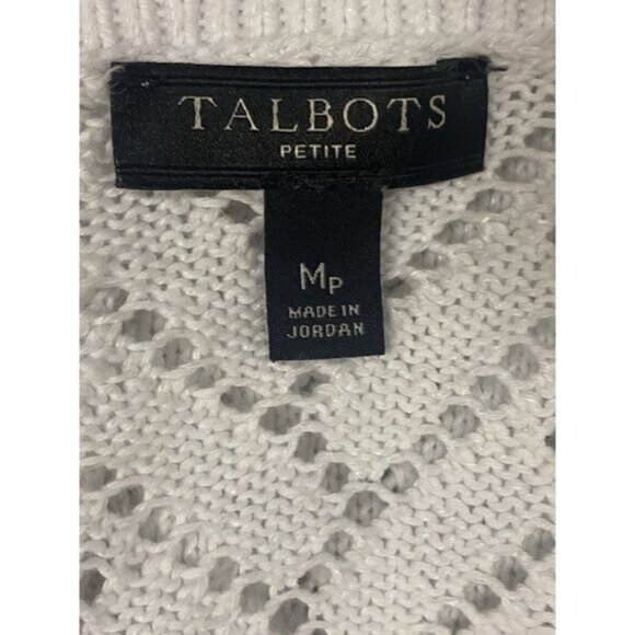 Talbots White Crew Neck Sweater - Picture 4 of 5